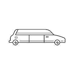 Image showing Limousine vector line icon.