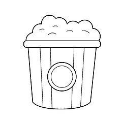 Image showing Popcorn line icon.