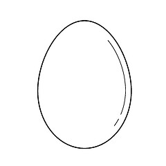 Image showing Raw egg vector line icon.