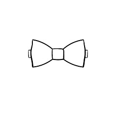 Image showing Bow tie hand drawn sketch icon.