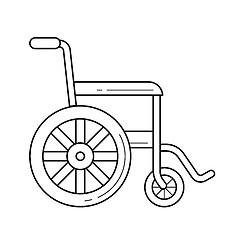 Image showing Wheelchair line icon.