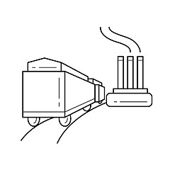 Image showing Power plant vector line icon.