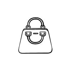 Image showing Handbag hand drawn sketch icon.