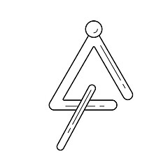 Image showing Triangle instrument line icon.