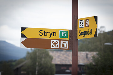 Image showing Road Sign Stryn