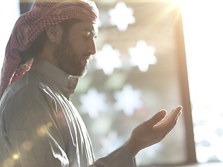 Image showing muslim prayer inside the mosque