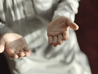 Image showing muslim prayer inside the mosque