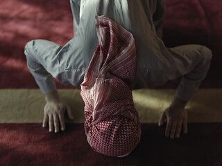 Image showing muslim prayer inside the mosque