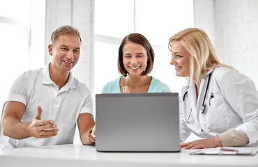 Image showing couple visiting doctor at family planning clinic