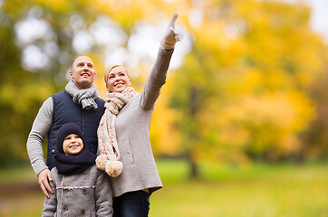 Image showing happy family in autumn park