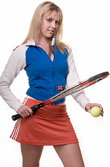 Image showing Blond tennis player