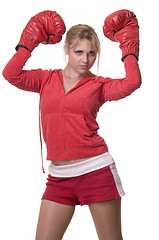 Image showing Woman boxer