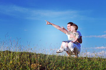 Image showing woman child outdoor