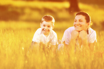 Image showing woman child outdoor