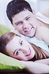 Image showing young couple in bed