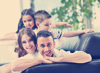 Image showing young family at home