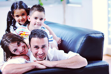 Image showing young family at home