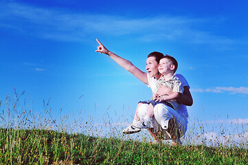 Image showing woman child outdoor