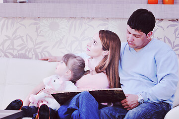 Image showing happy young family at home