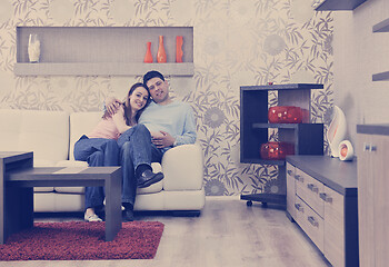 Image showing couple relaxing at home