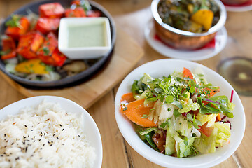 Image showing vegetable salad in bowl at indian restaurant