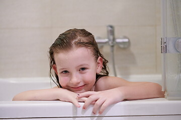 Image showing little girl with snorkel goggles