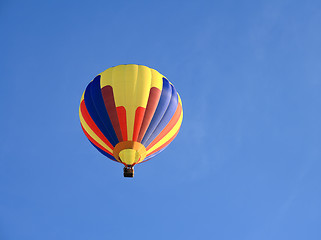 Image showing Hot air balloon up in the sky