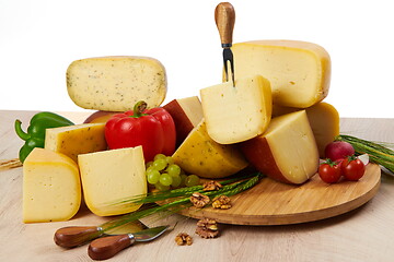 Image showing Organic produced Cheese assortment