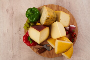 Image showing Organic produced Cheese assortment