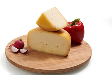 Image showing Organic produced Cheese assortment