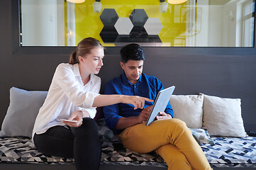 Image showing Business people Working In Relaxation Area Of Modern Office