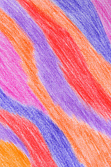 Image showing Colorful crayon abstract background