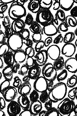 Image showing Black and white bubbles background
