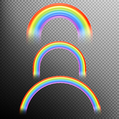 Image showing Rainbows in different shape realistic set. EPS 10