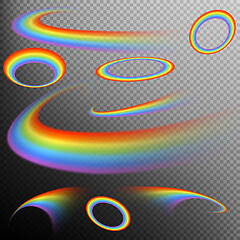 Image showing Rainbows in different shape realistic set. EPS 10