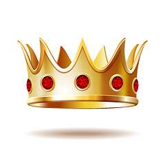 Image showing Golden royal crown isolated on white