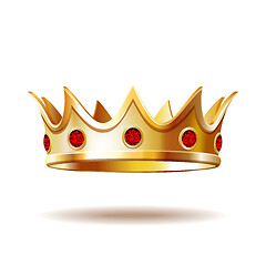 Image showing Golden royal crown isolated on white