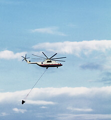 Image showing Firefighters Helicopter in Flight