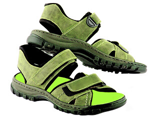 Image showing Men's Sandals with Velcro Fastener 