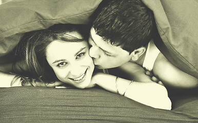 Image showing young couple in bed