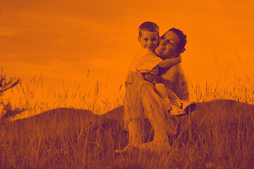 Image showing woman child outdoor