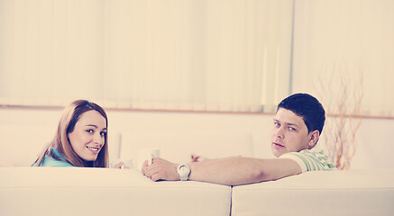 Image showing couple relaxing at home
