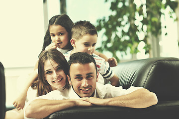 Image showing young family at home