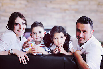 Image showing young family at home