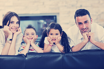 Image showing young family at home