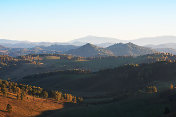 Image showing Beauty sunrise in the mountains