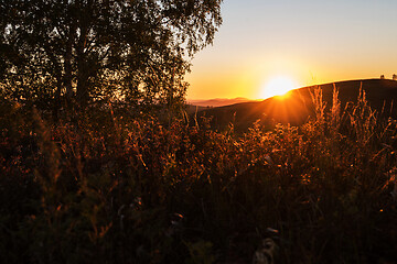 Image showing Beauty sunset in the mountains