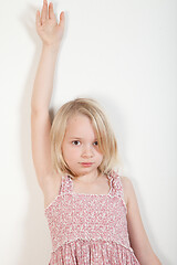 Image showing Portrait of a young teenager girl in studio