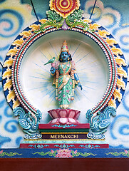 Image showing Statue of Meenakchi in Hinduist temple