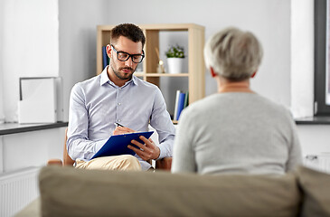 Image showing senior woman patient and psychologist